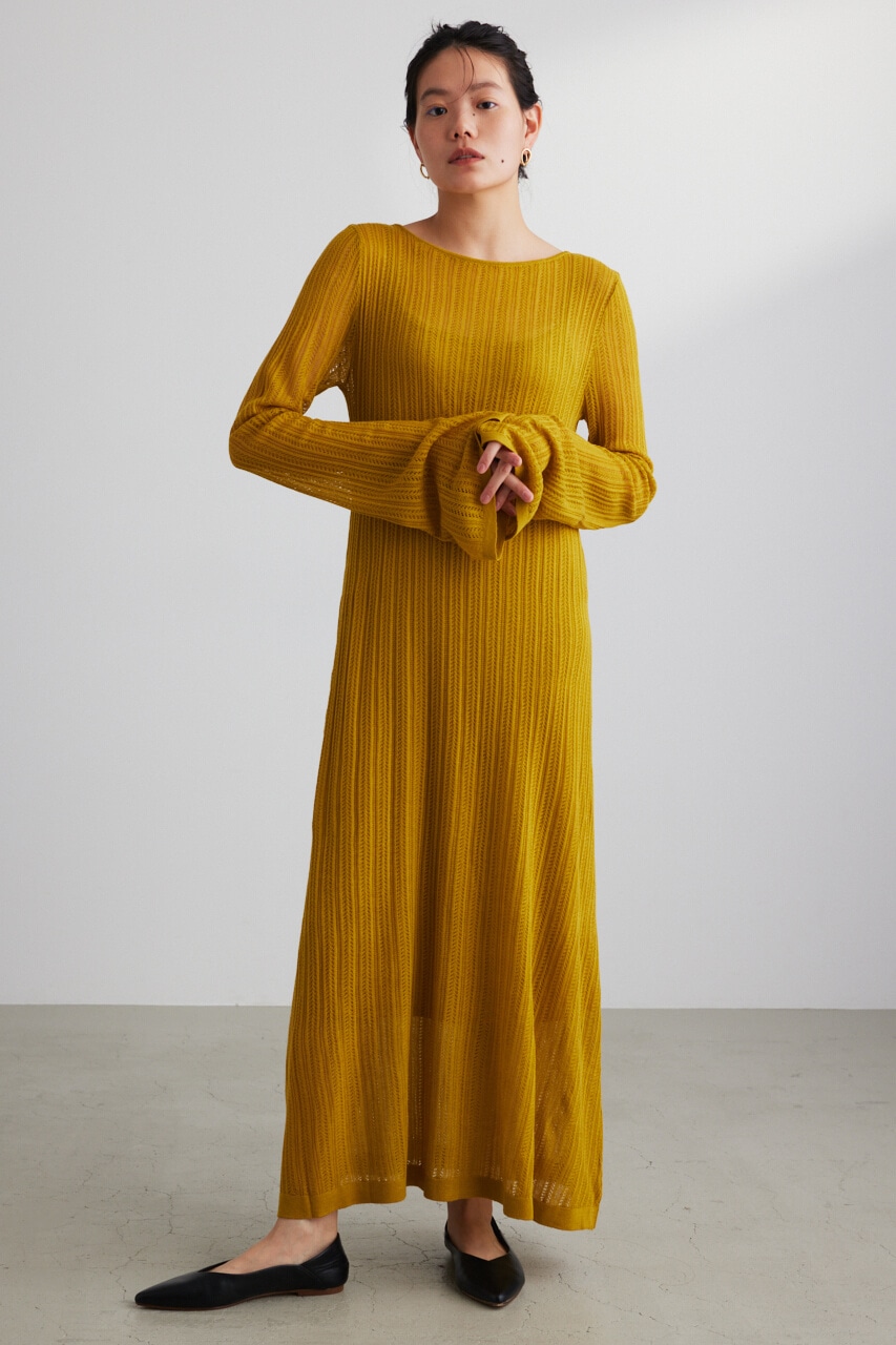 2wayクロシェフレアニットワンピース M D Yel ワンピース ミニ ミディアム バロックジャパンリミテッド 公式通販サイト Shel Tter Web Store シェルターウェブストア