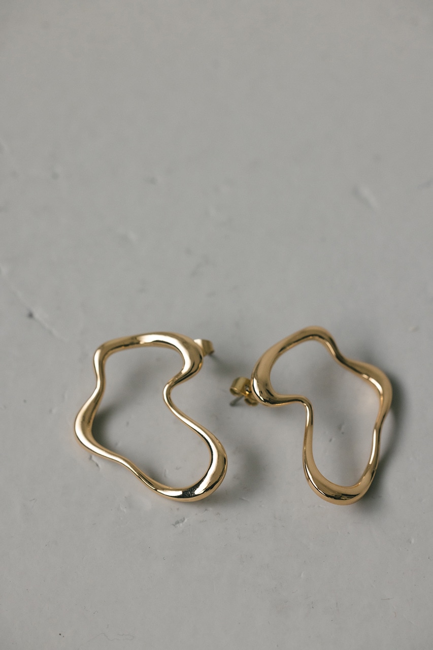 アートラインモチーフピアス GLD FREE