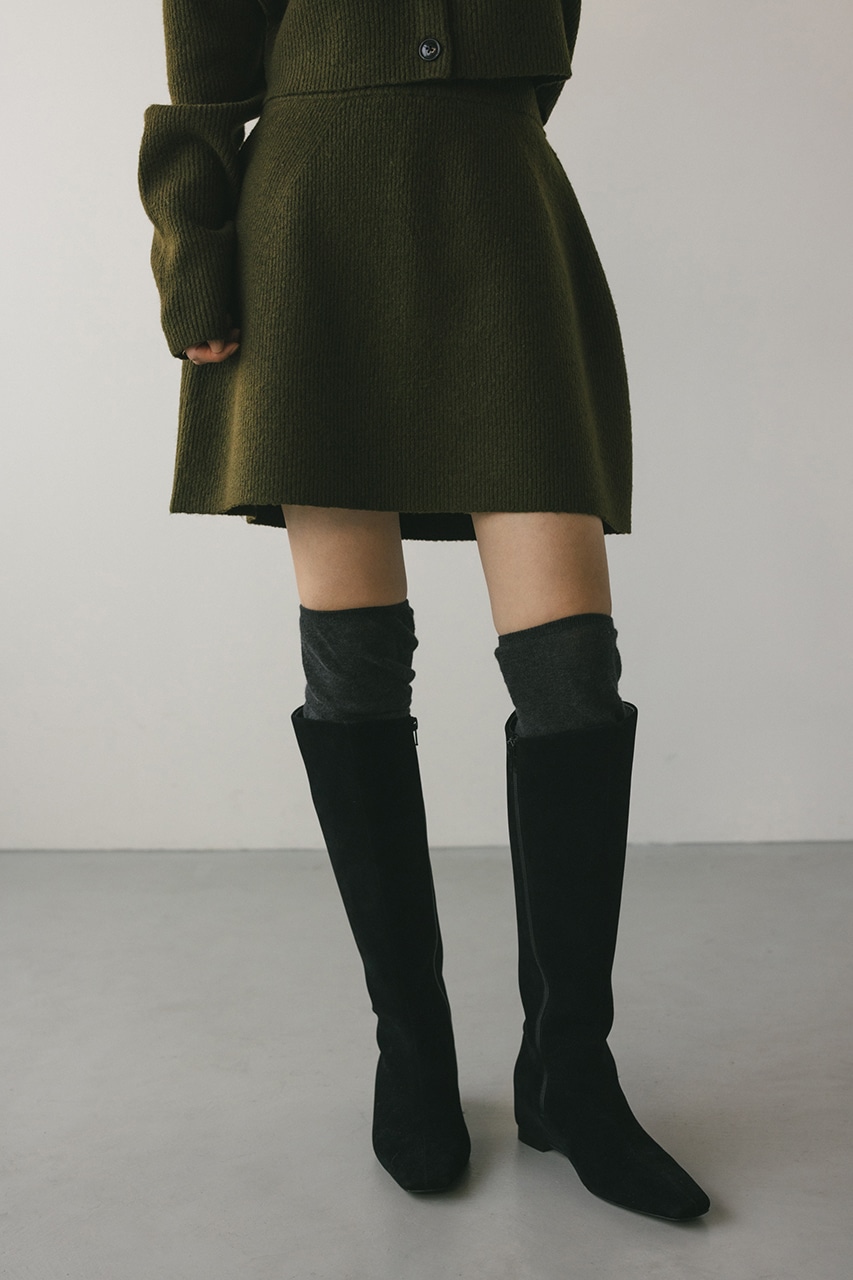 コクーンニットミニスカート KHA S