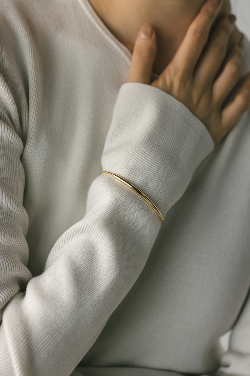 カーブラインチェーンブレスレット GLD FREE