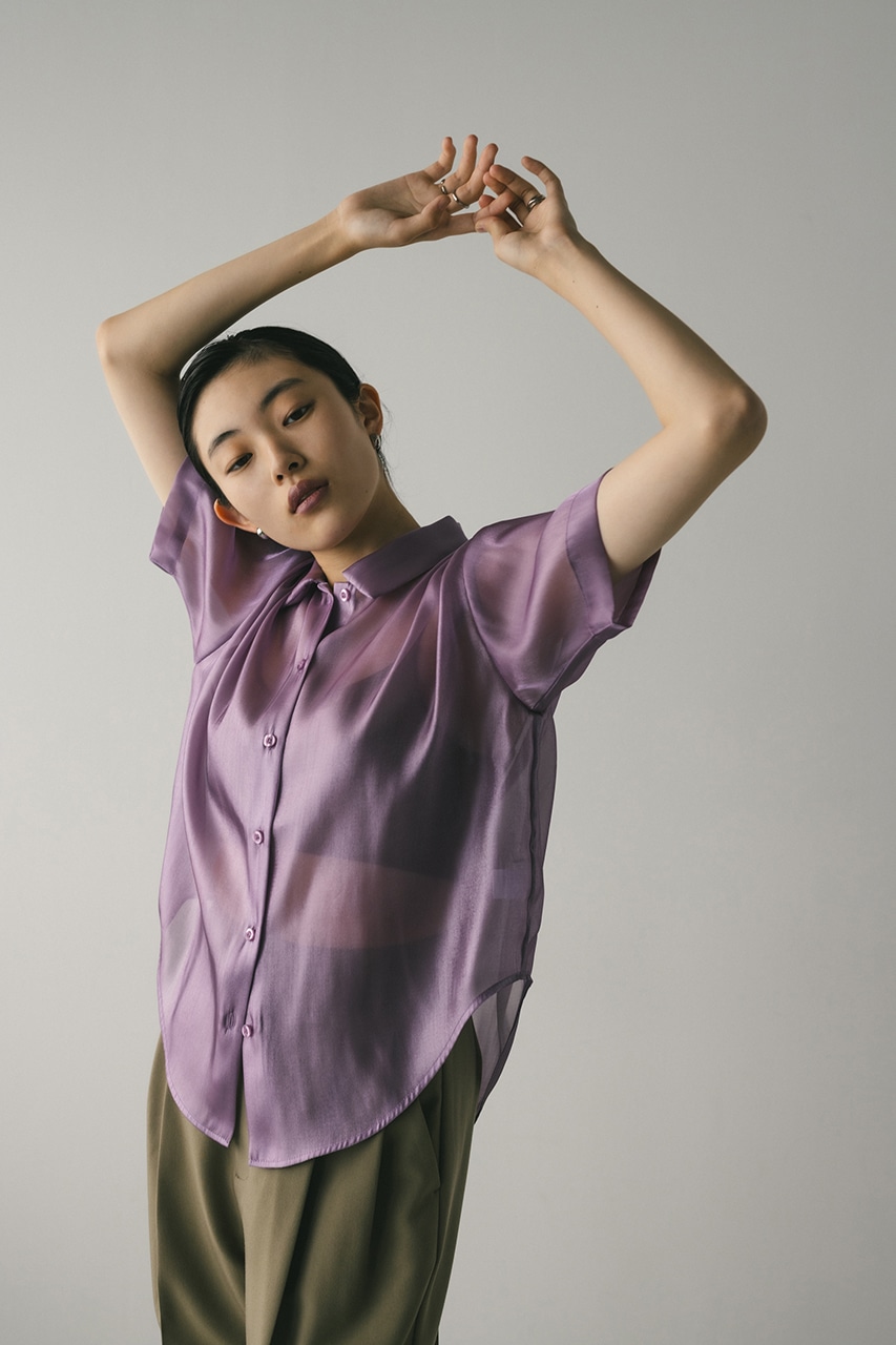 メタリックシアーシャツ L/PUR FREE