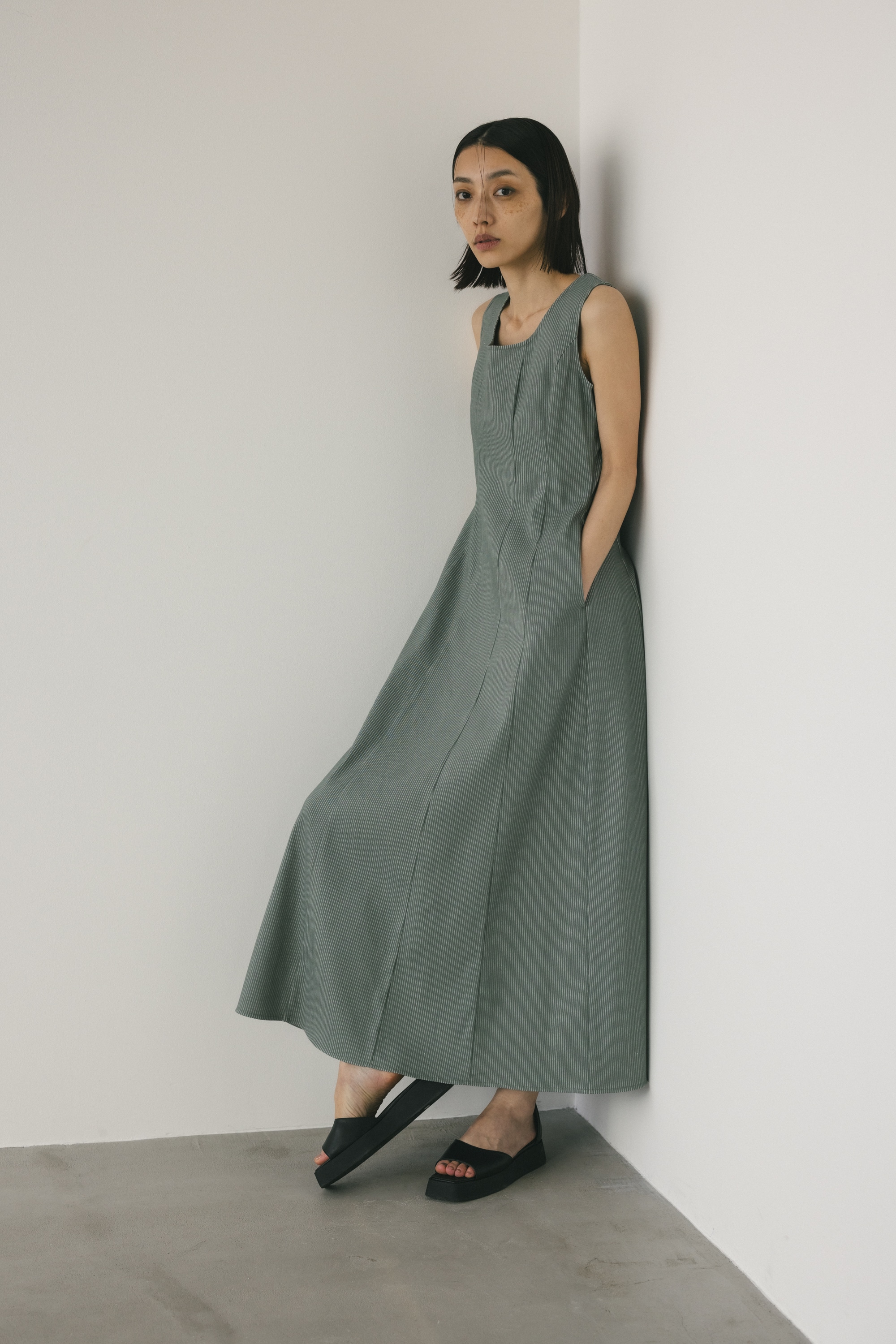 STYLEMIXER | ハイストレッチストライプワンピース (ワンピース(ミニ 