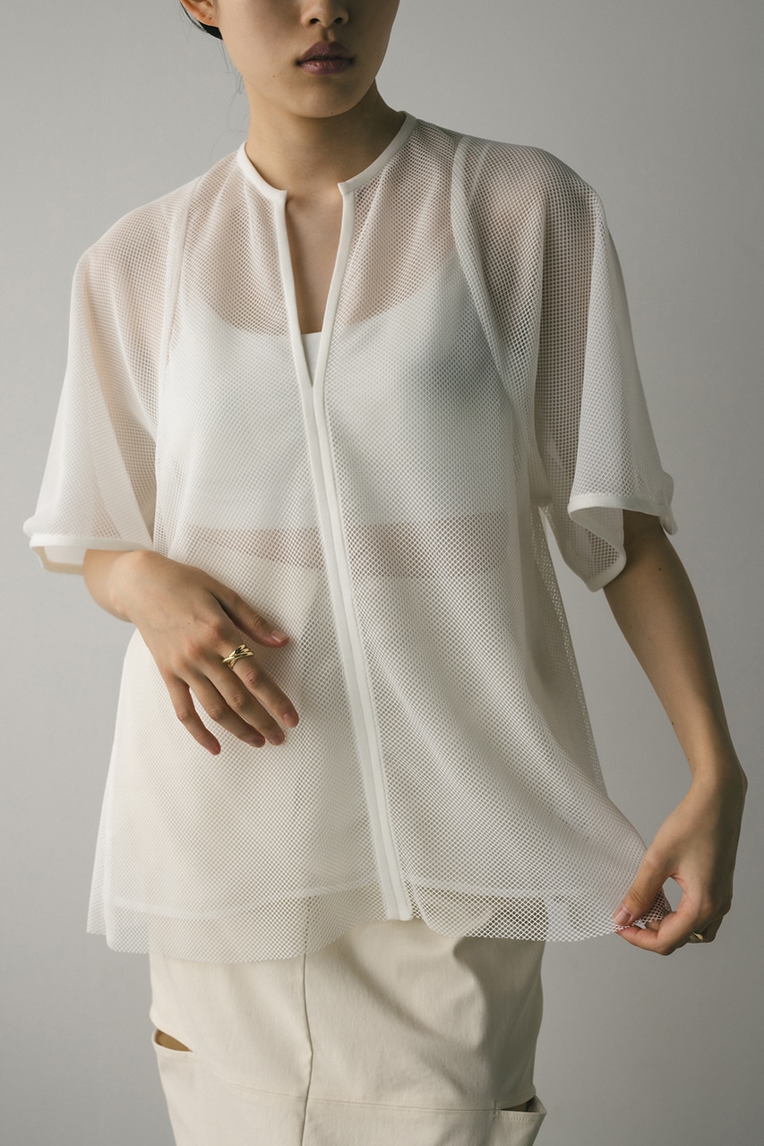 パイピングメッシュトップ WHT FREE