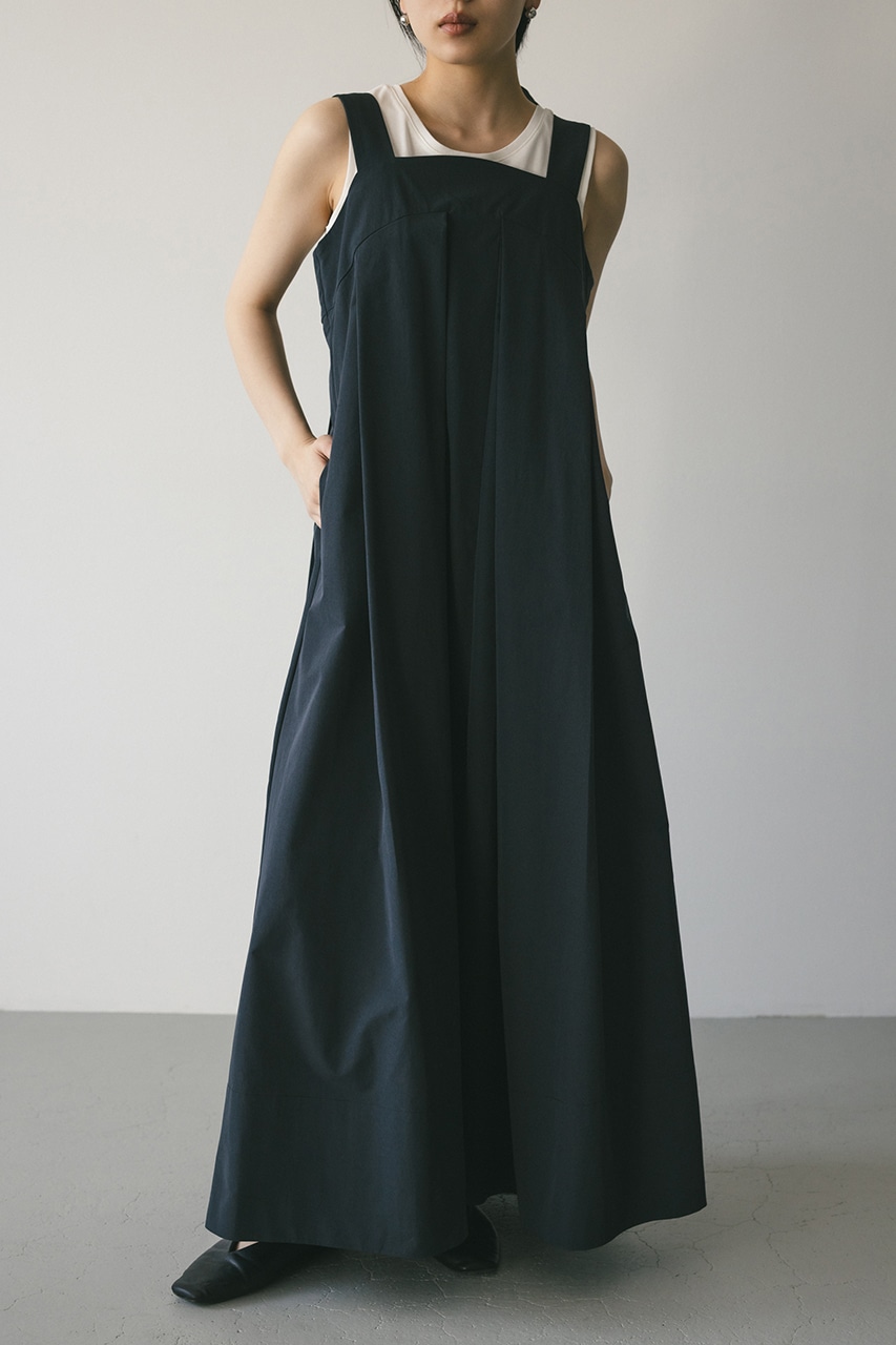 サイドパネルフレアワンピース NVY M