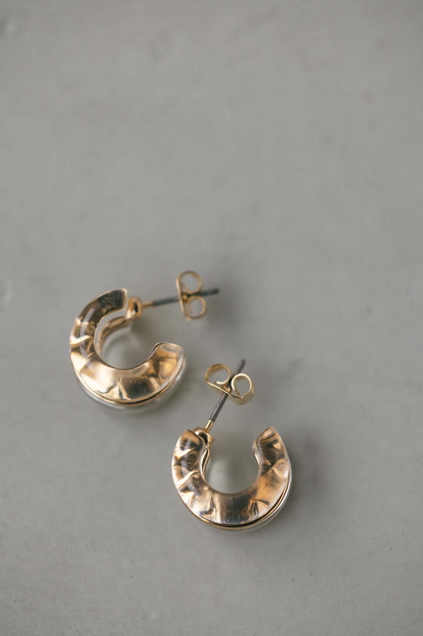 クリアフープピアス GLD FREE