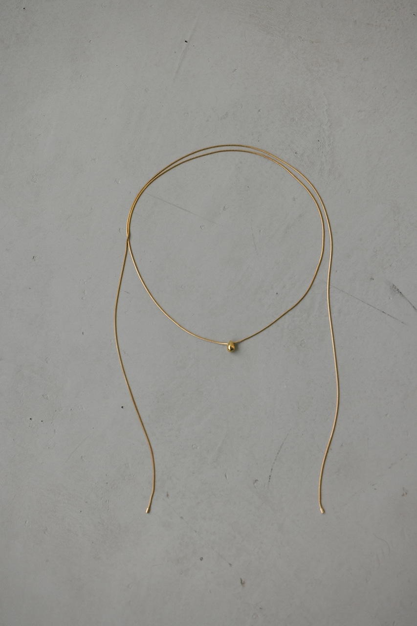 ドロップチョーカーロングネックレス GLD FREE