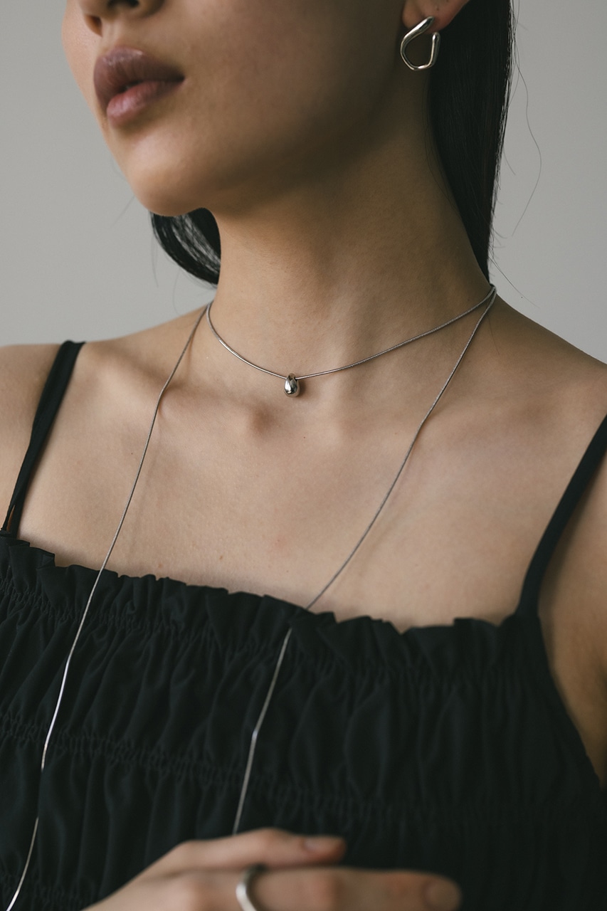 ドロップチョーカーロングネックレス SLV FREE