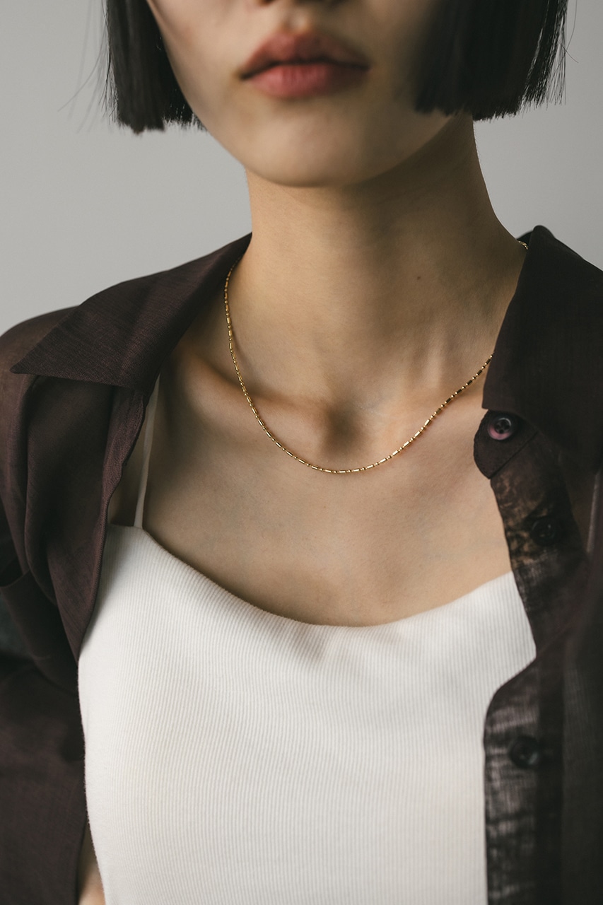 ミニマルランダムチェーンネックレス GLD FREE