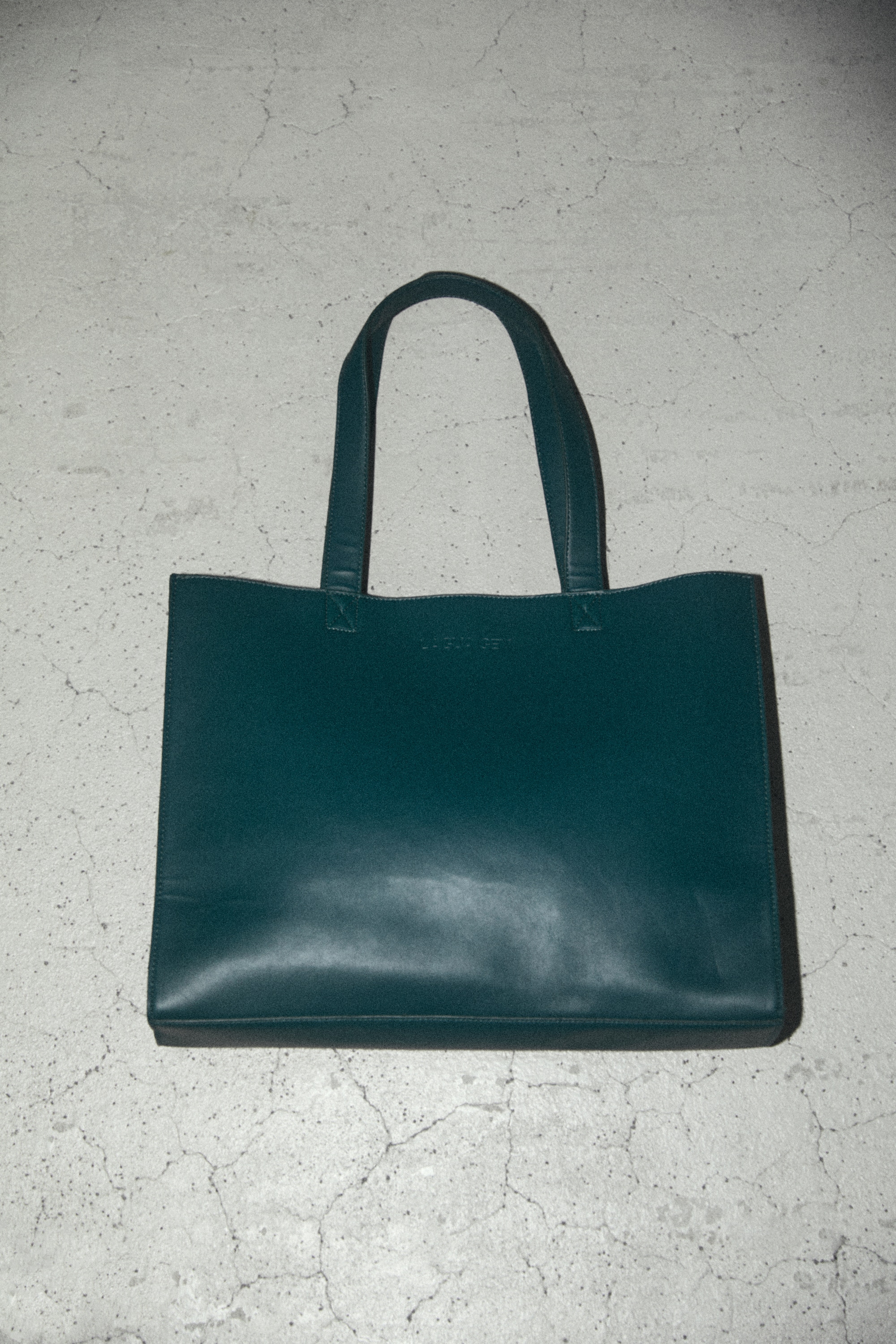 F/LEATHER HANDY BAG（D/GRN） D/GRN FREE