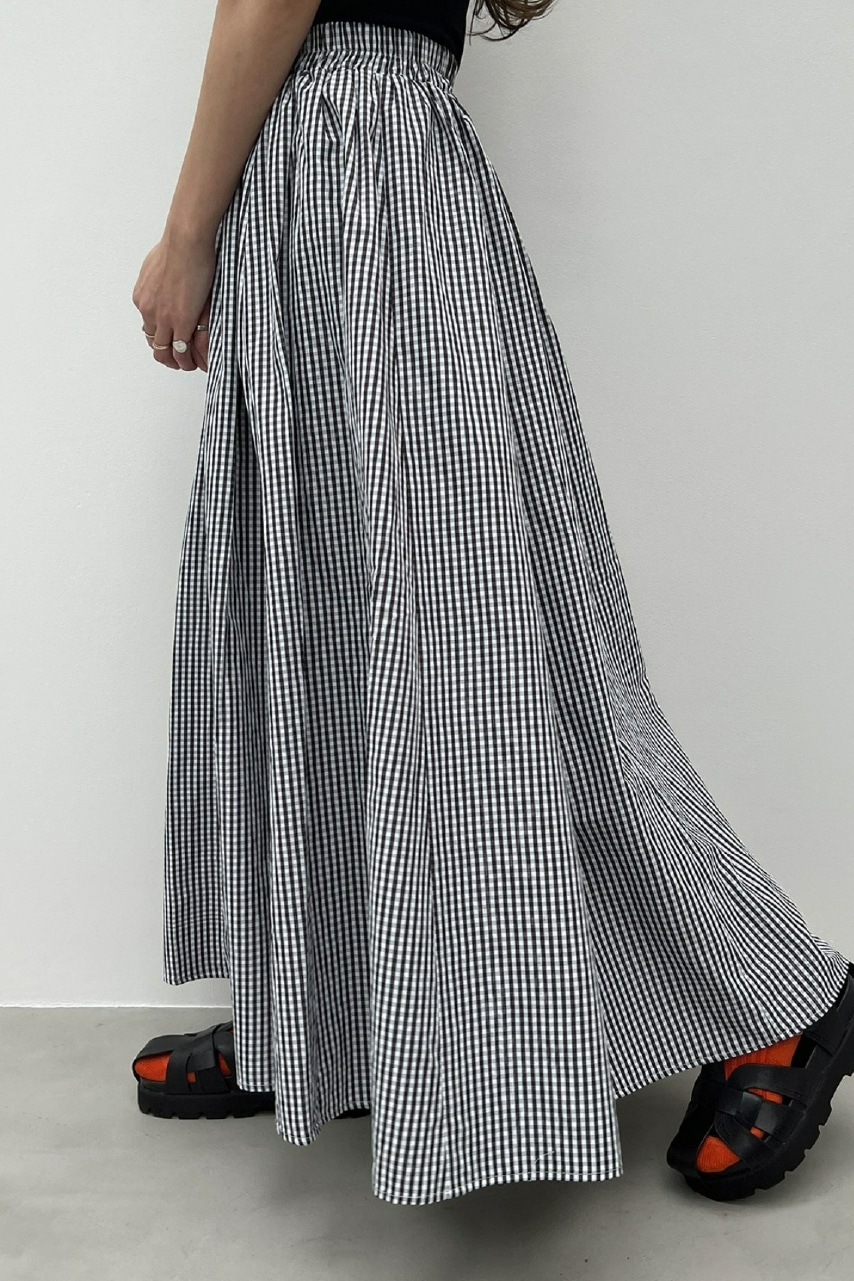 【Mila Owen】チェックフレアロングスカート