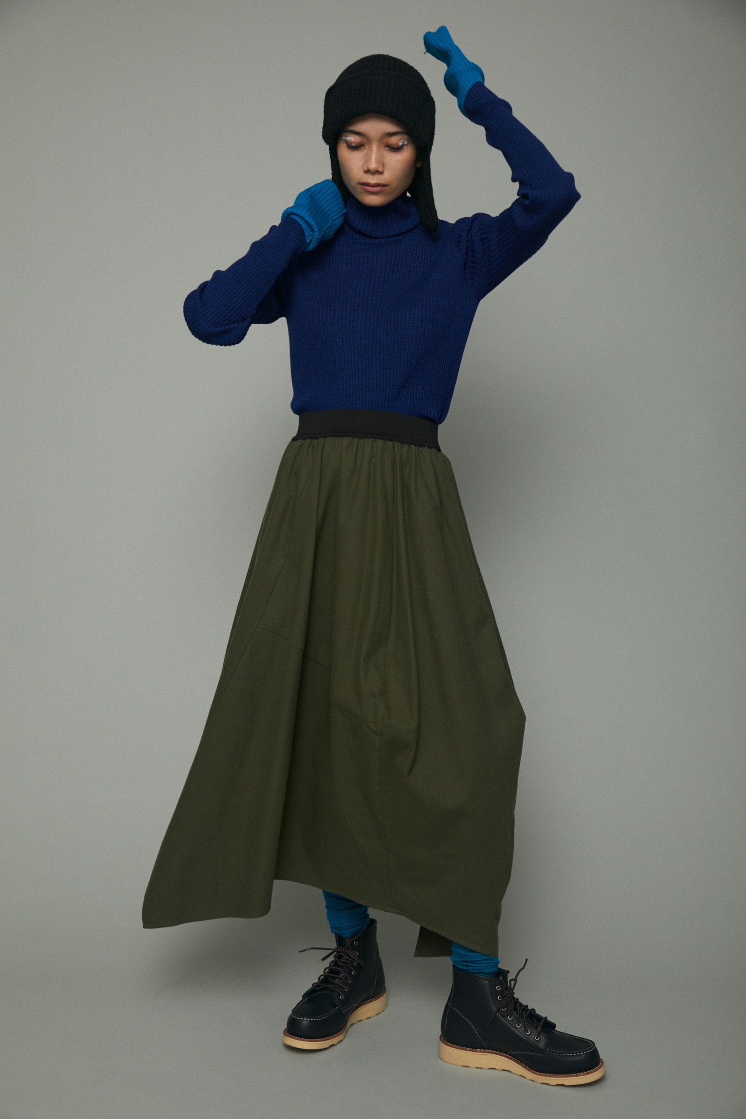 HeRIN.CYE | Balloon asymmetry skirt (スカート(ミディアム) ) |SHEL