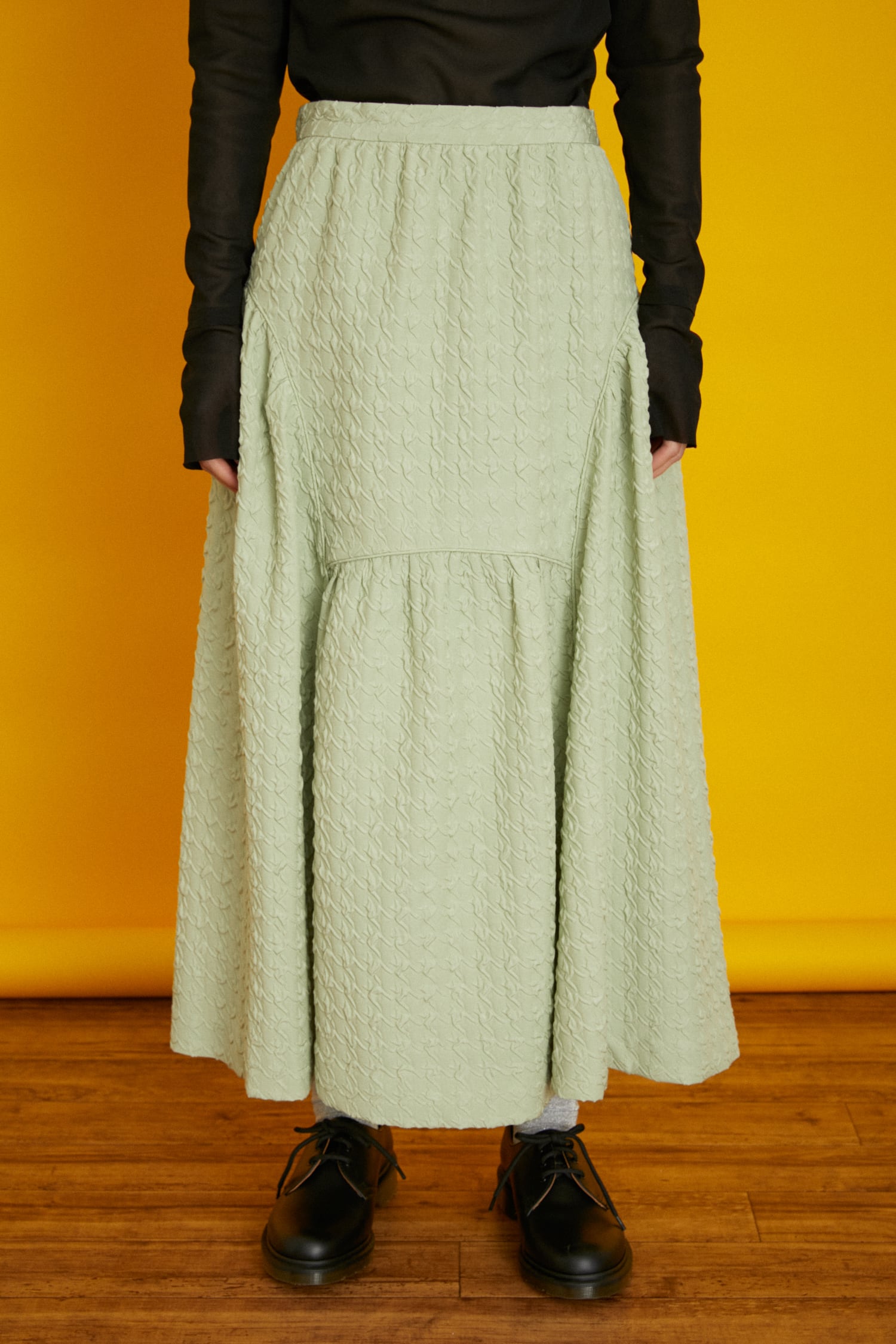 HeRIN.CYE | Jacquard volume skirt (スカート(ロング) ) |SHEL'TTER