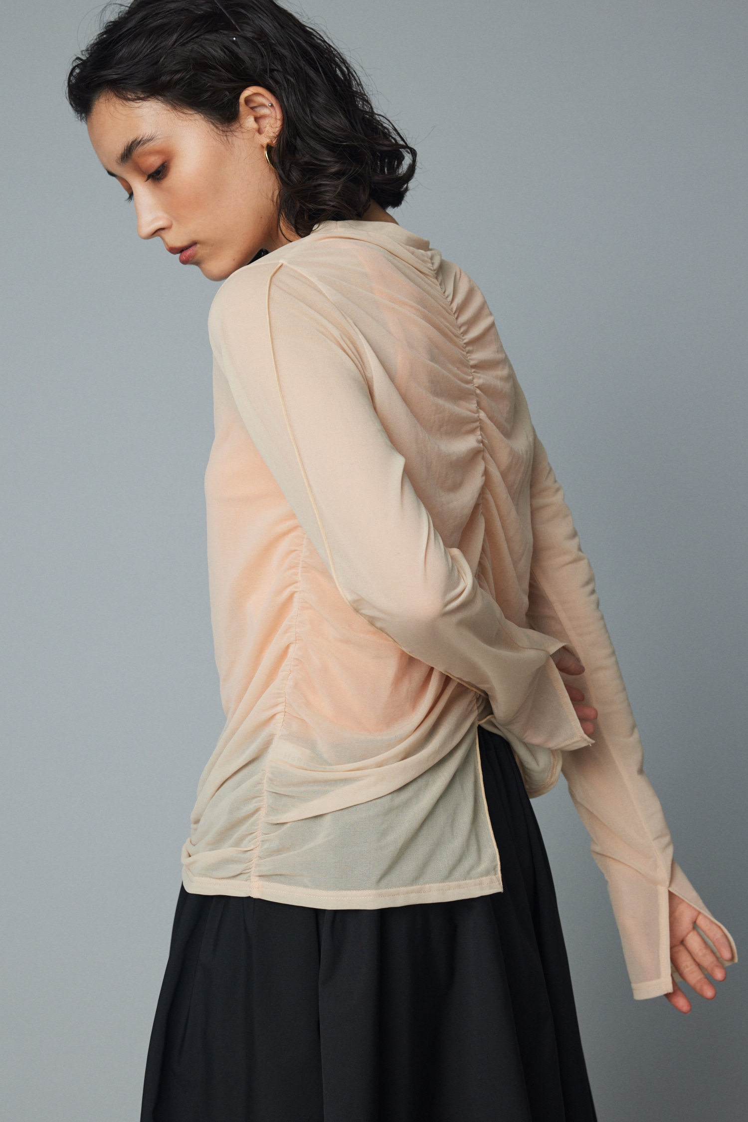 【HeRIN.CYE】 Sheer Mellow Top