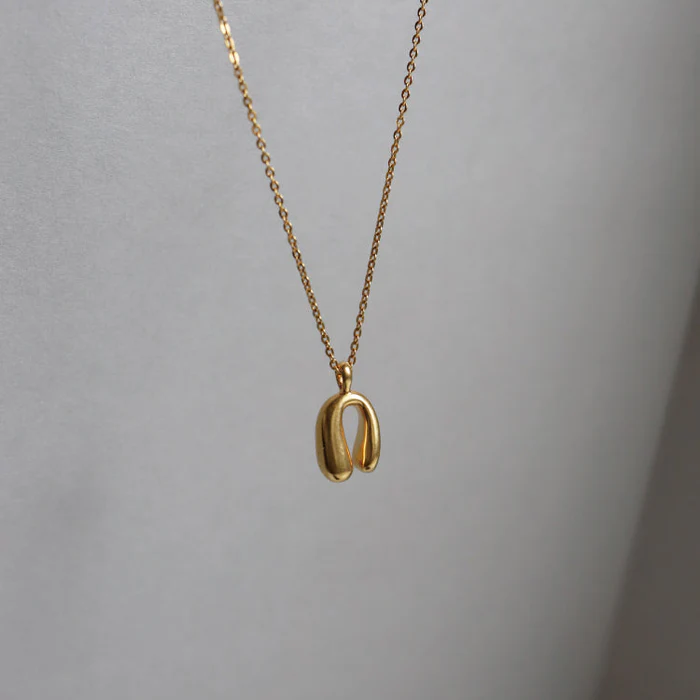 TEN_tiny arch necklace GD GLD M