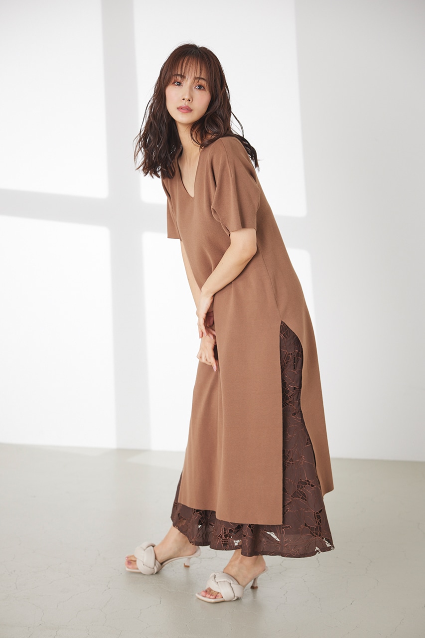 ロングスリットニットtops M L Brn ニット バロックジャパンリミテッド 公式通販サイト Shel Tter Web Store シェルターウェブストア