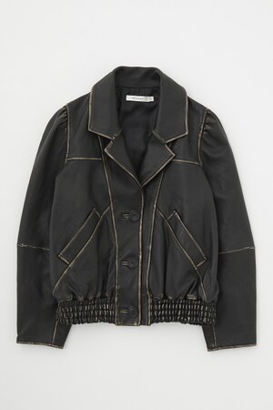 moussyマウジーAGED LEATHER BLOUSONレザーブルゾン