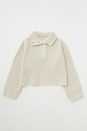 BUTTON UP HI NECK セーター｜FREE｜IVOY 