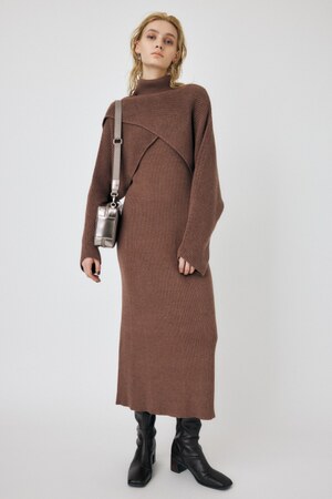 SWITCHING RIB KNIT ドレス