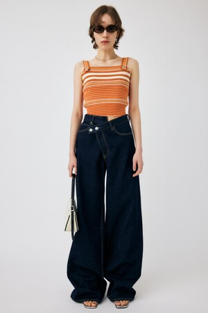 MOUSSY CROSS WAIST WIDE STRAIGHT♡ライトブルーデニム/ジーンズ