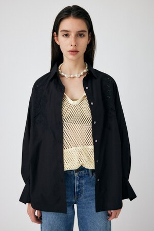 MOUSSY | EMBROIDERY POPLIN LOOSE シャツ (シャツ・ブラウス ) |SHEL 