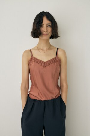 サテンキャミソール　リサイクルポリエステル×レーヨン素材