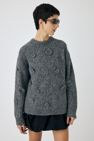 FLORAL MOTIF OVER セーター