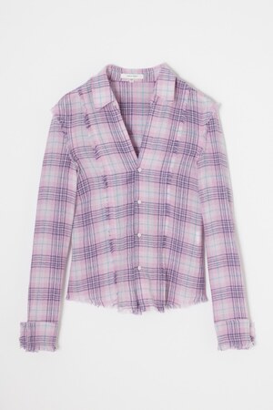 MOUSSY | DOUBLE FRONT TARTAN シャツ (シャツ・ブラウス