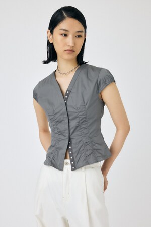 CAPSLEEVE BUTTON シャツ