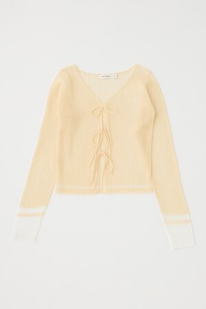FRONT TIE シアーカーディガン