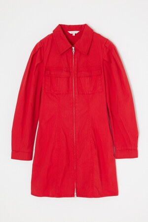 PATCH POCKET ZIPUP ワンピース