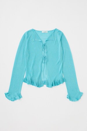 MOUSSY | OPEN NECK SHEER カーディガン (カーディガン ) |SHEL