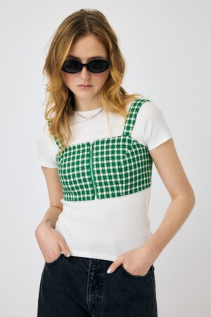 COMPACT TWEED ビスチェ