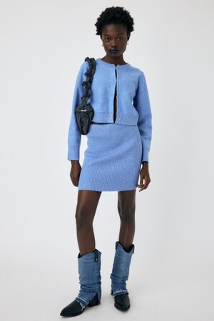 SPANGLE KNIT COMBI ワンピース