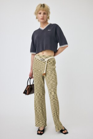 MOUSSY CROPPED KNIT Tシャツ