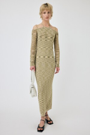 MULTI COLOR ニットドレス