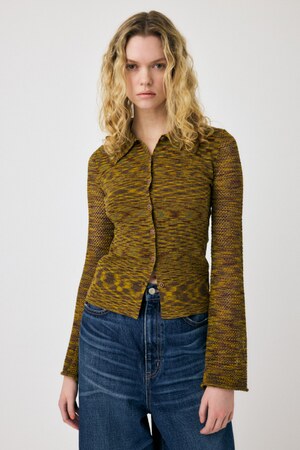 MULTI BORDER ニットシャツ