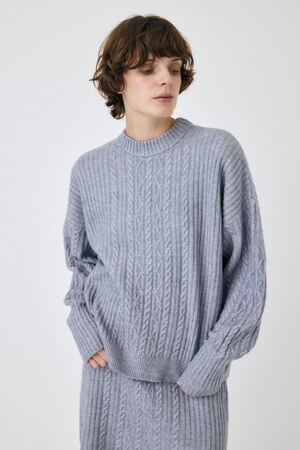 RIB CABLE ニットトップス