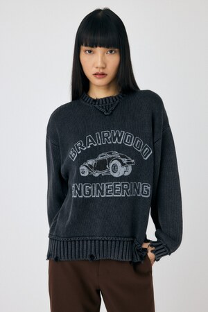 VINTAGE LIKE PRINTED セーター