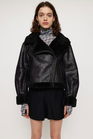 discount 43% Black S WOMEN FASHION Jackets Leatherette Pull&Bear biker jacket 