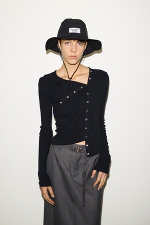 【THROW】SLANT BUTTON L／S トップス