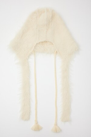 SHAGGY RIBBON BEANIE