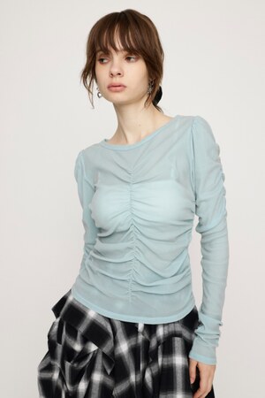 FRONT GATHER PUFF トップス