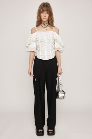 SIDE HOLE RELAX TROUSERS