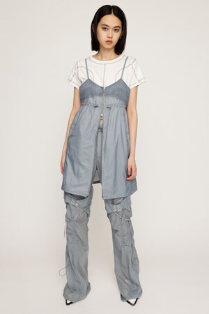 SHEER CAMI ZIP ドレス