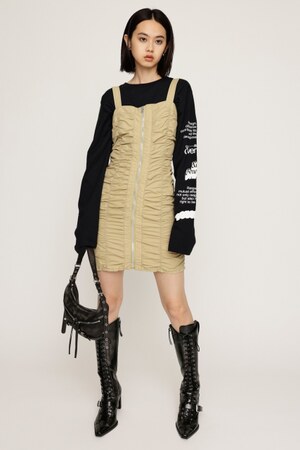 NYLON GATHER CAMI ショートワンピース