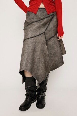 SLY | RANDOM HEM F/LEATHER ミディアムスカート (スカート SLY | RANDOM HEM F/LEATHER ミディアムスカート (スカート