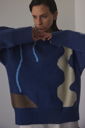 BLACK BY MOUSSY | pattern knit tops (ニット ) |SHEL'TTER