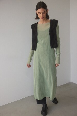 BLACK BY MOUSSY | sheer boat neck one-piece (ワンピース(ミニ