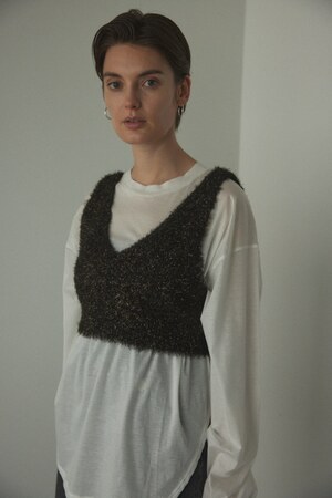 glitter knit vest