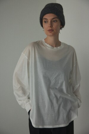 sheer loose long t-shirt